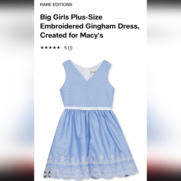 Macy's Big Girls Plus Size Dress, NWT (Size 16) - Picture 2 of 10